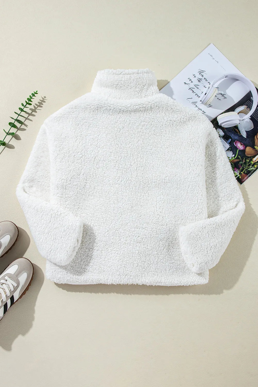 Fuzzy One Button Long Sleeve Jacket - Charming Charlie