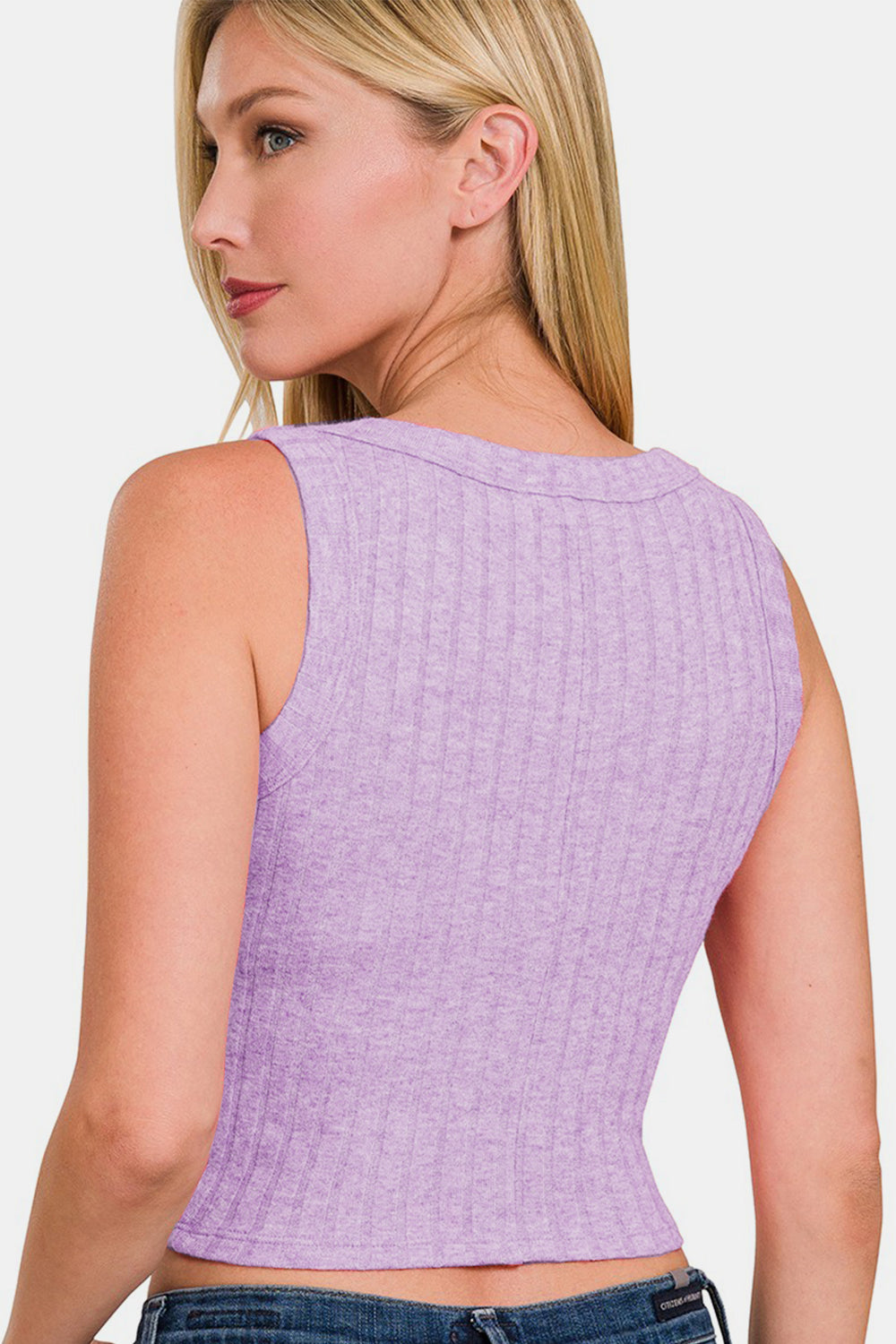 Zenana Ribbed Cropped Tank - Charming Charlie