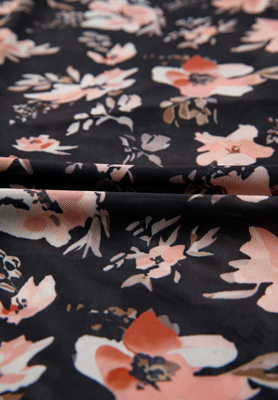 Floral Mock Neck Long Sleeve Blouse - Charming Charlie