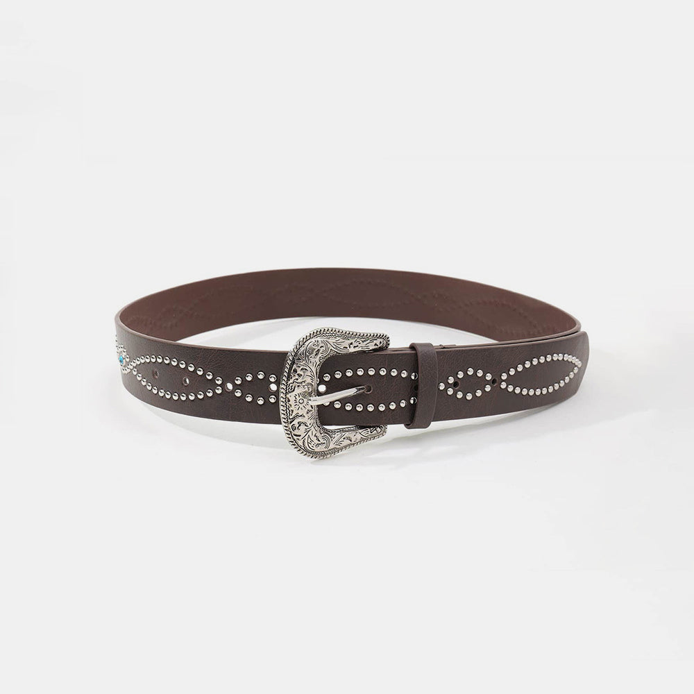 PU Leather Rhinestone Belt - Charming Charlie