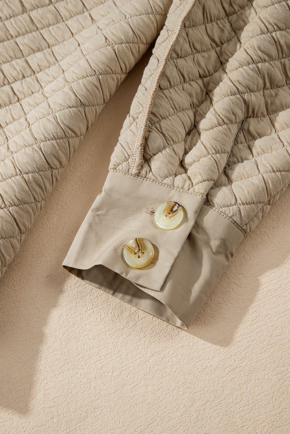 Exposed Seam Collared Neck Button Up Shacket - Charming Charlie