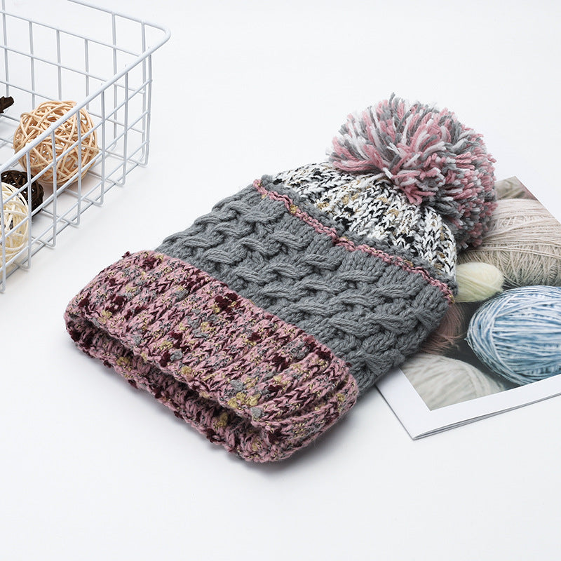 Contrast Thermal Hat with Pompom - Charming Charlie