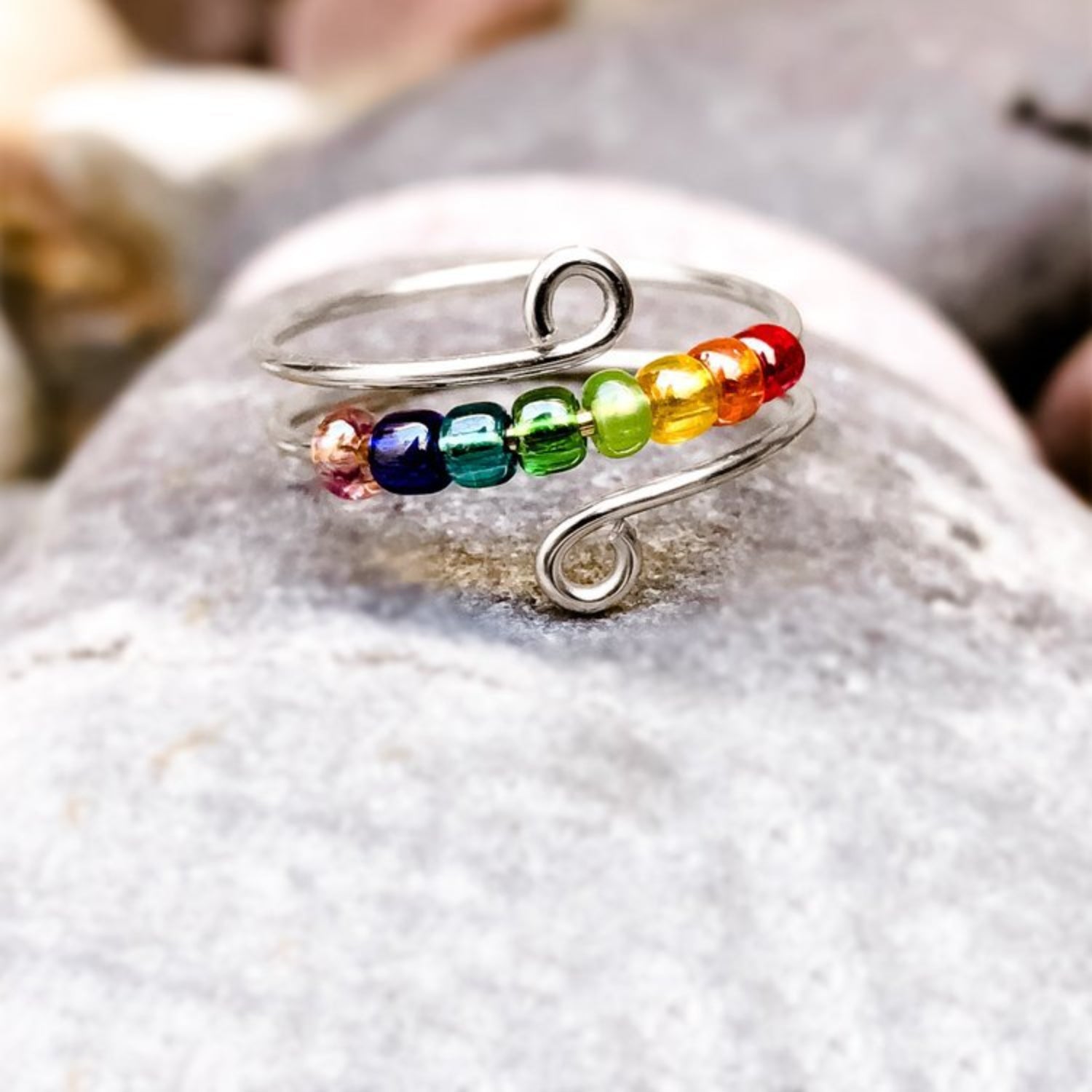 925 Sterling Silver Bead Wrap Ring - Charming Charlie