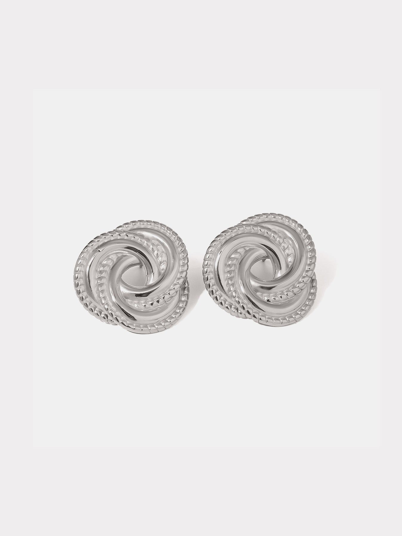 Stainless Steel Volution Stud Earrings - Charming Charlie