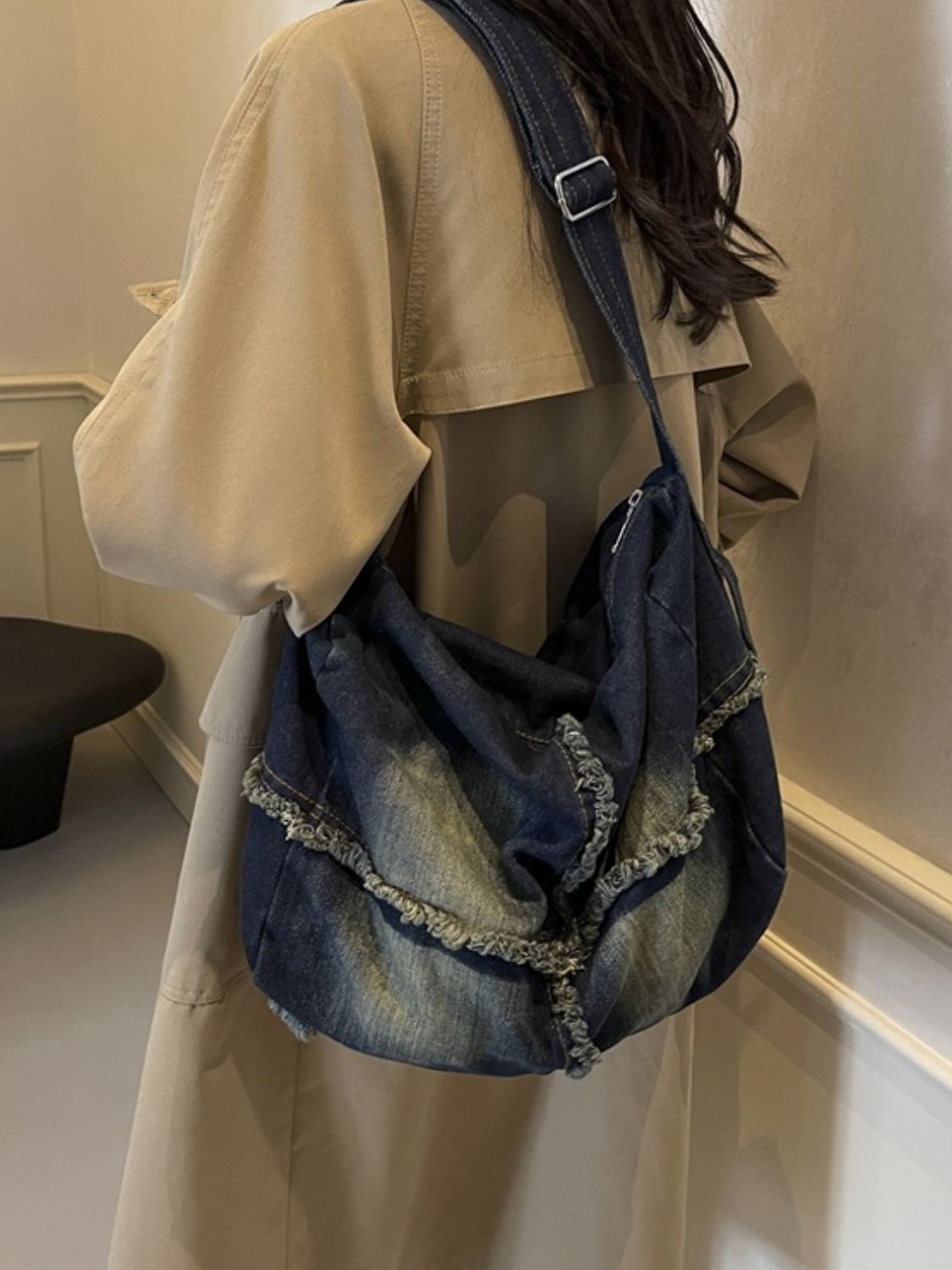 Raw Hem Gradient Crossbody Bag - Charming Charlie