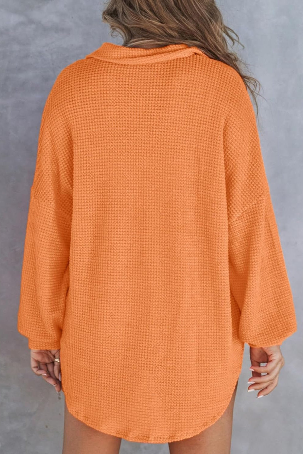 Half Button Long Sleeve Sweatshirt - Charming Charlie