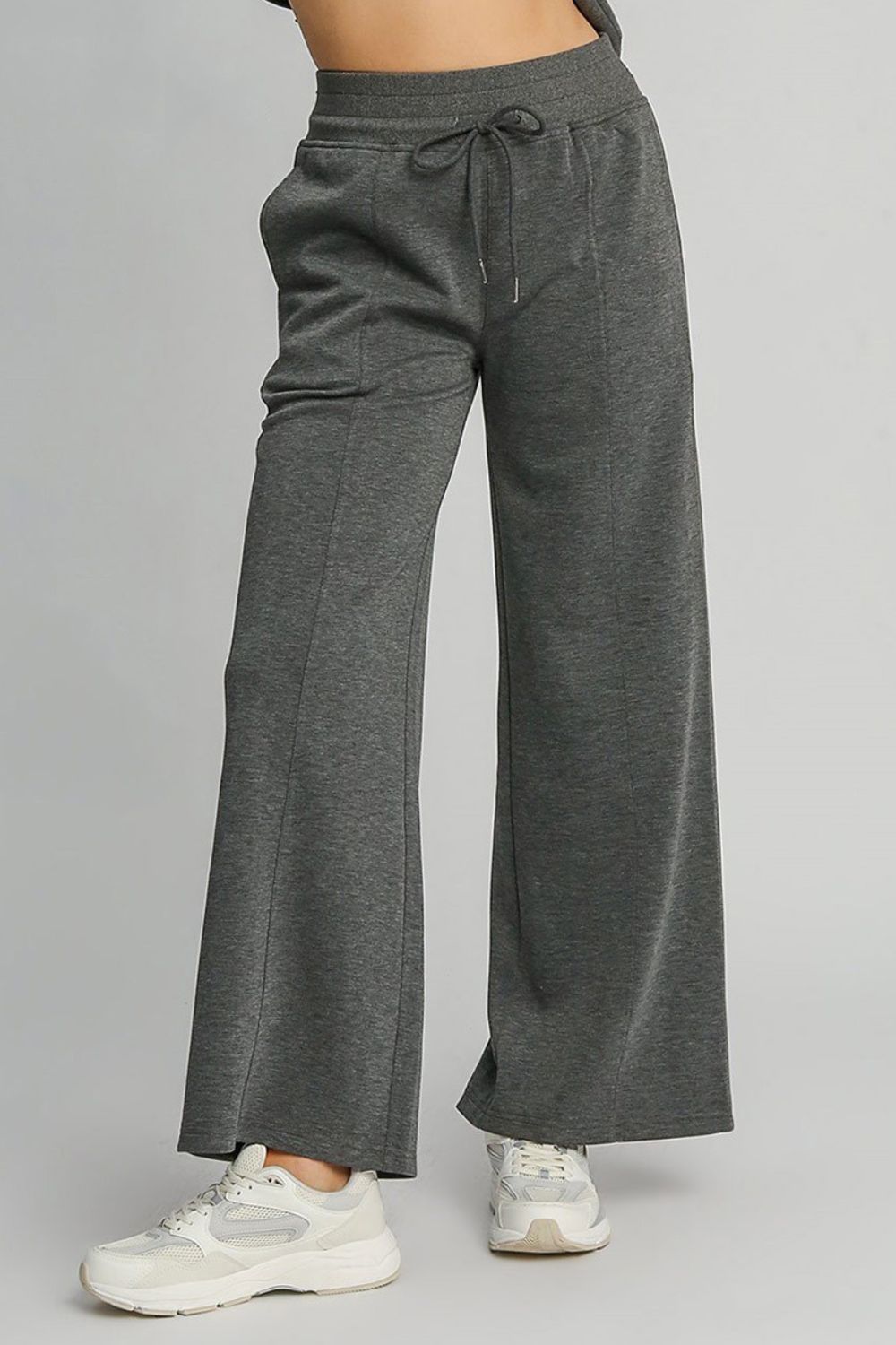 Umgee Full Size Drawstring Wide Leg Pants with Pockets - Charming Charlie