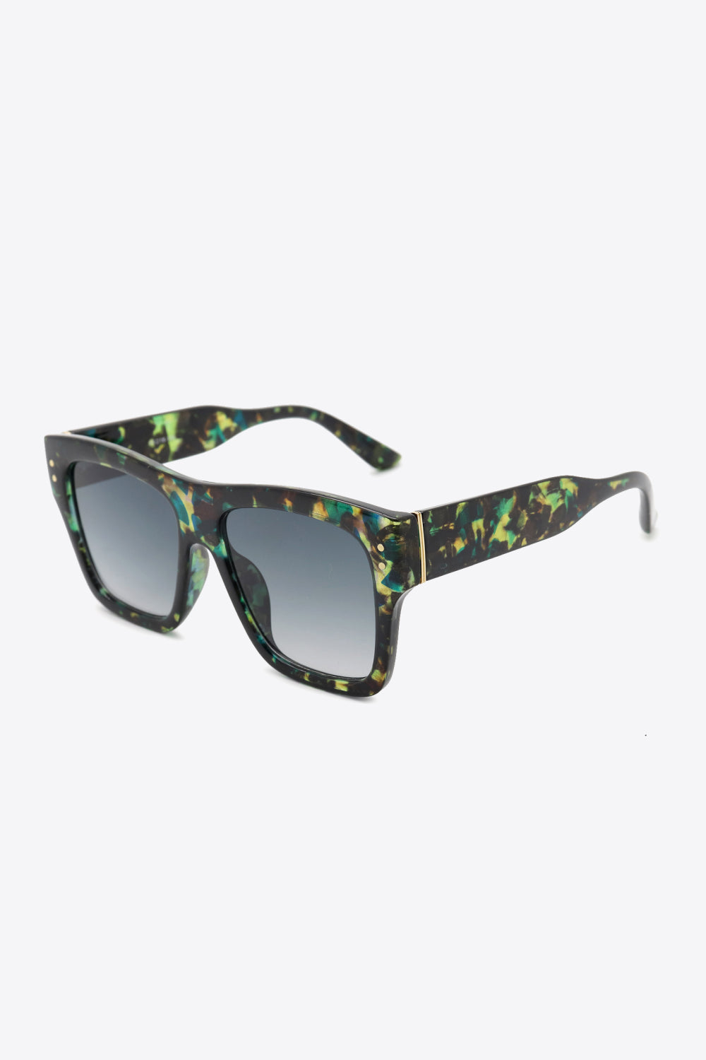 UV400 Patterned Polycarbonate Square Sunglasses - Charming Charlie