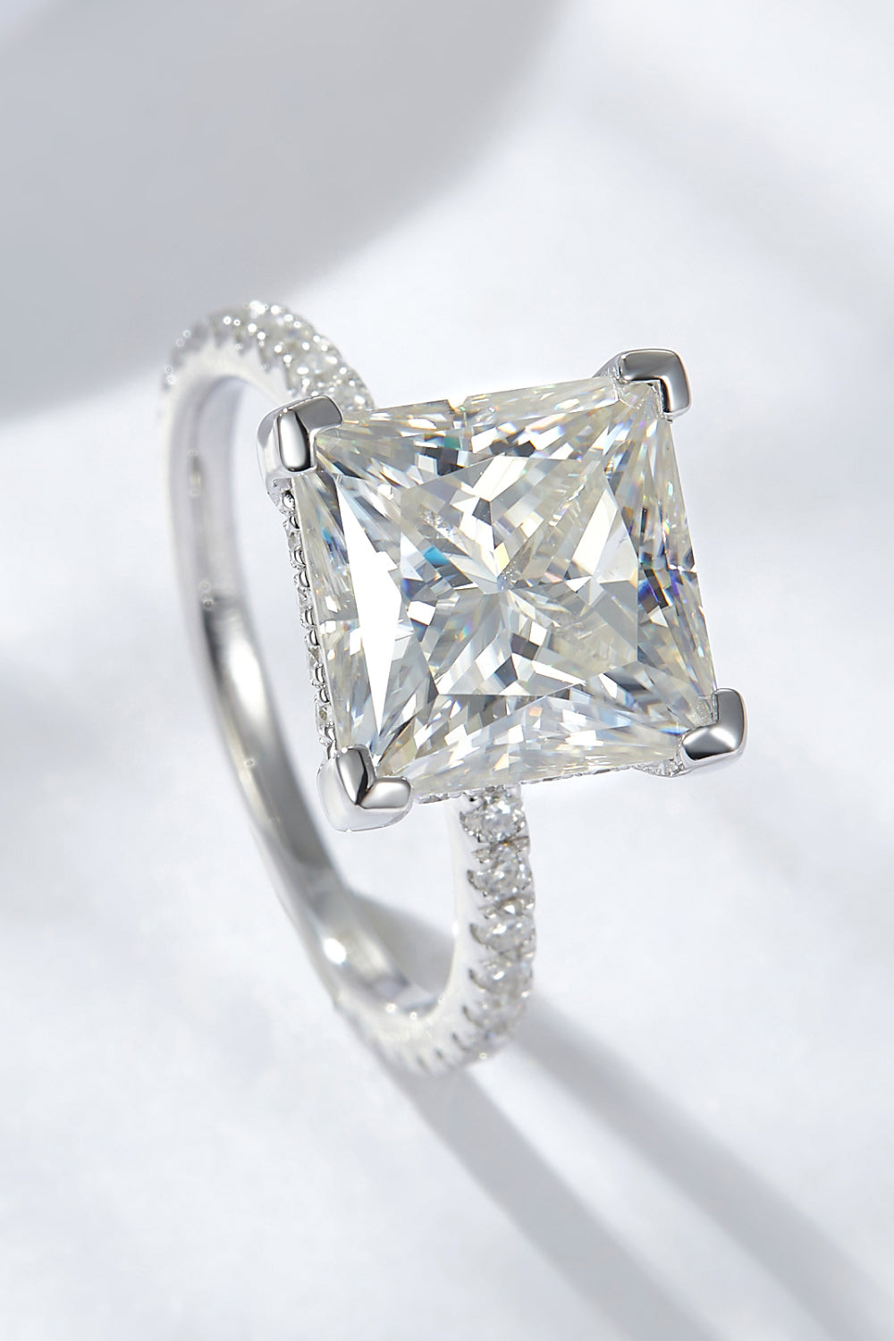 5.52 Carat Moissanite Side Stone Ring - Charming Charlie