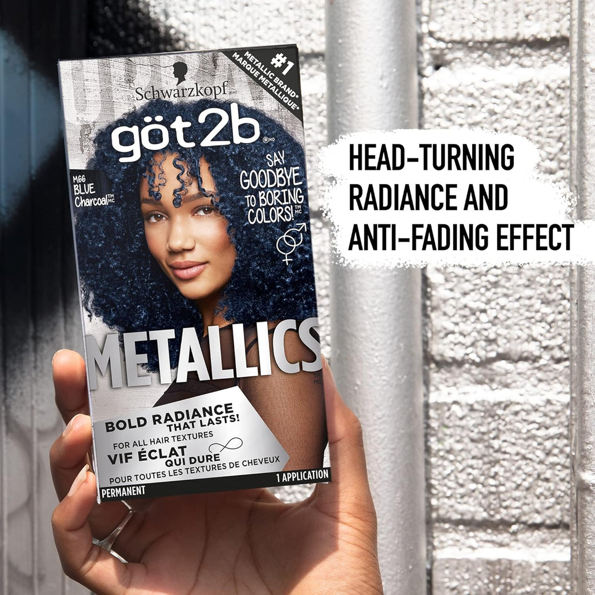 Got2B Metallics Permanent Hair Color, M66 Blue Charcoal - Charming Charlie