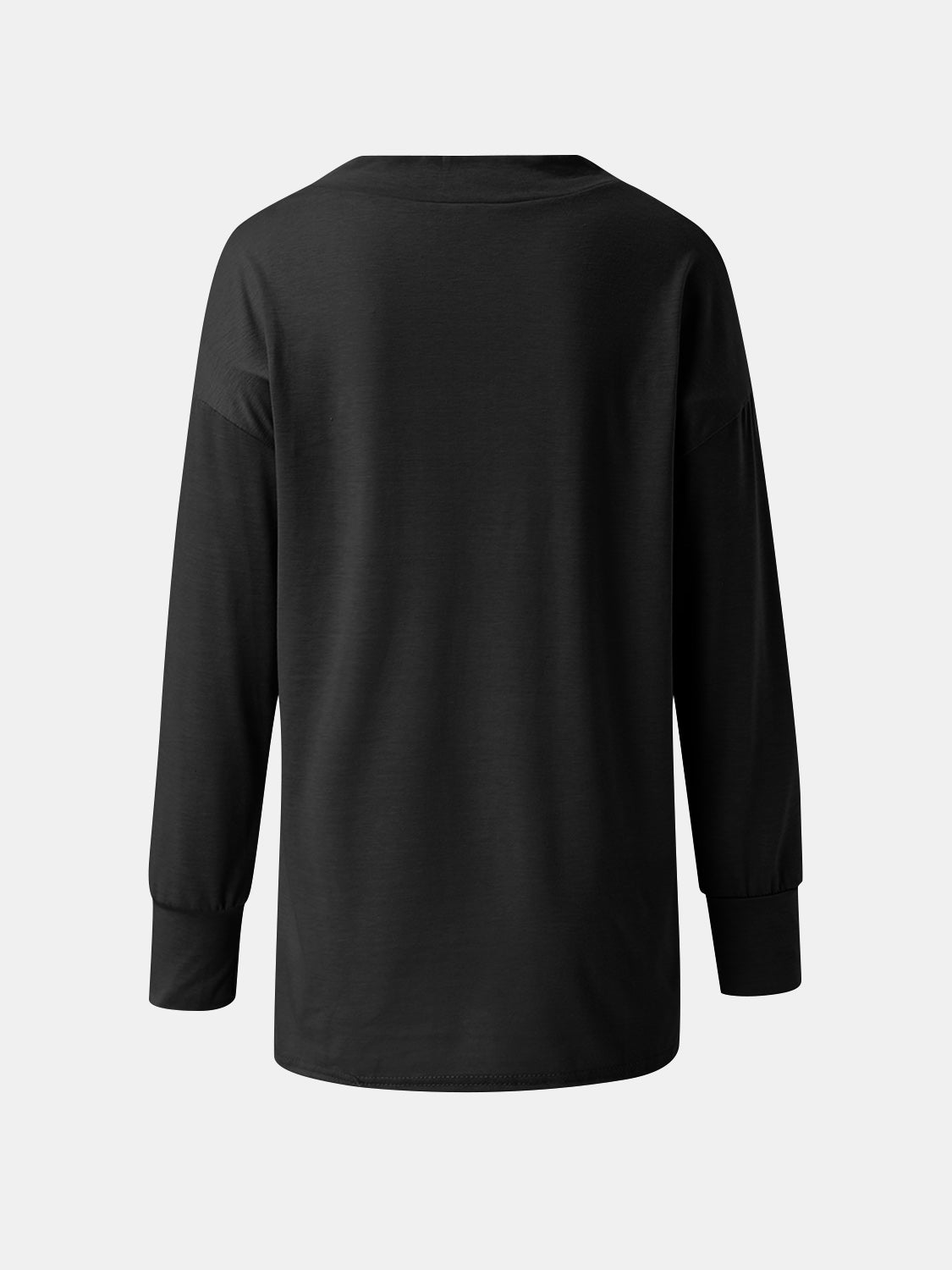 Full Size V-Neck Long Sleeve T-Shirt - Charming Charlie