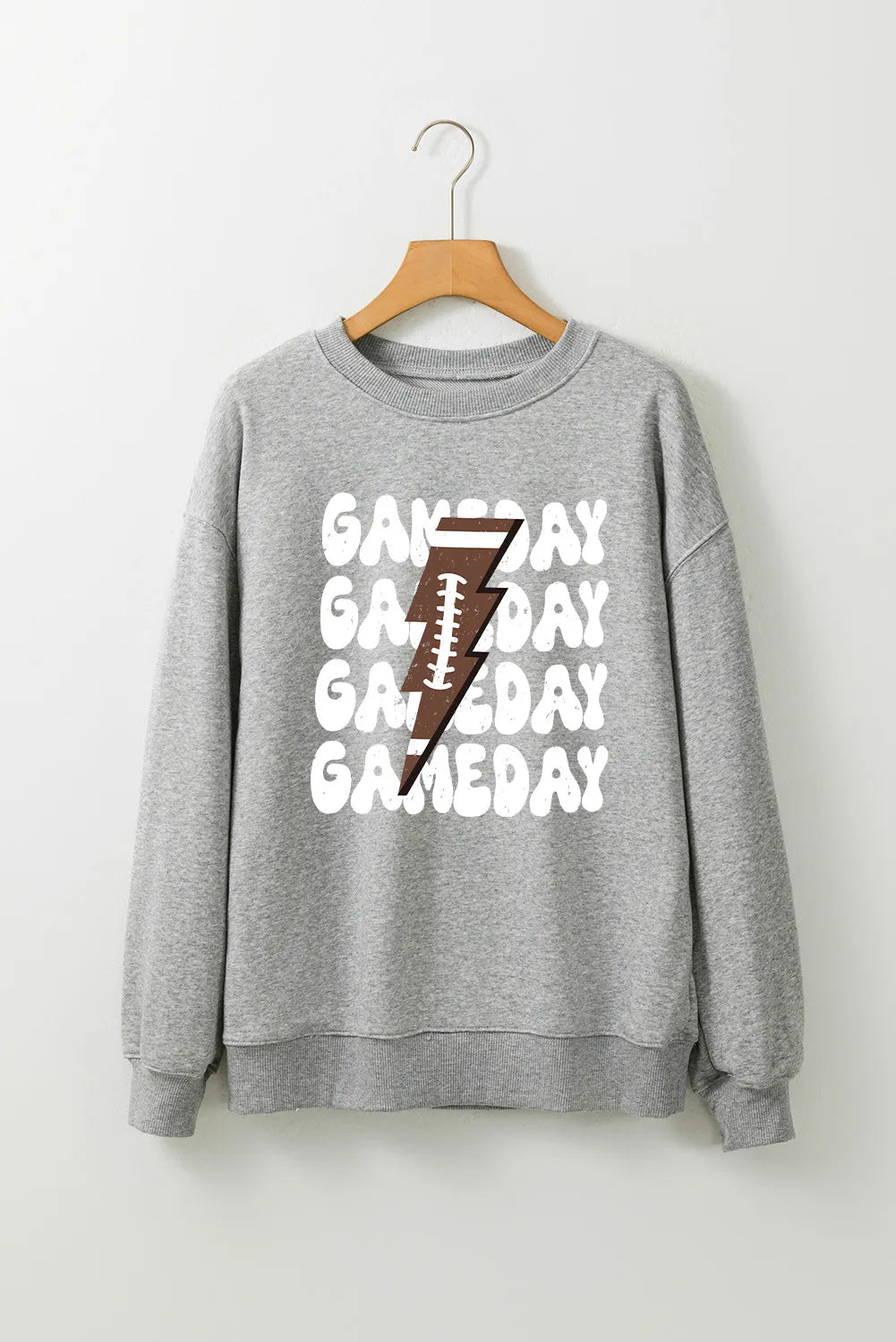GAME DAY Round Neck Long Sleeve Sweatshirt - Charming Charlie
