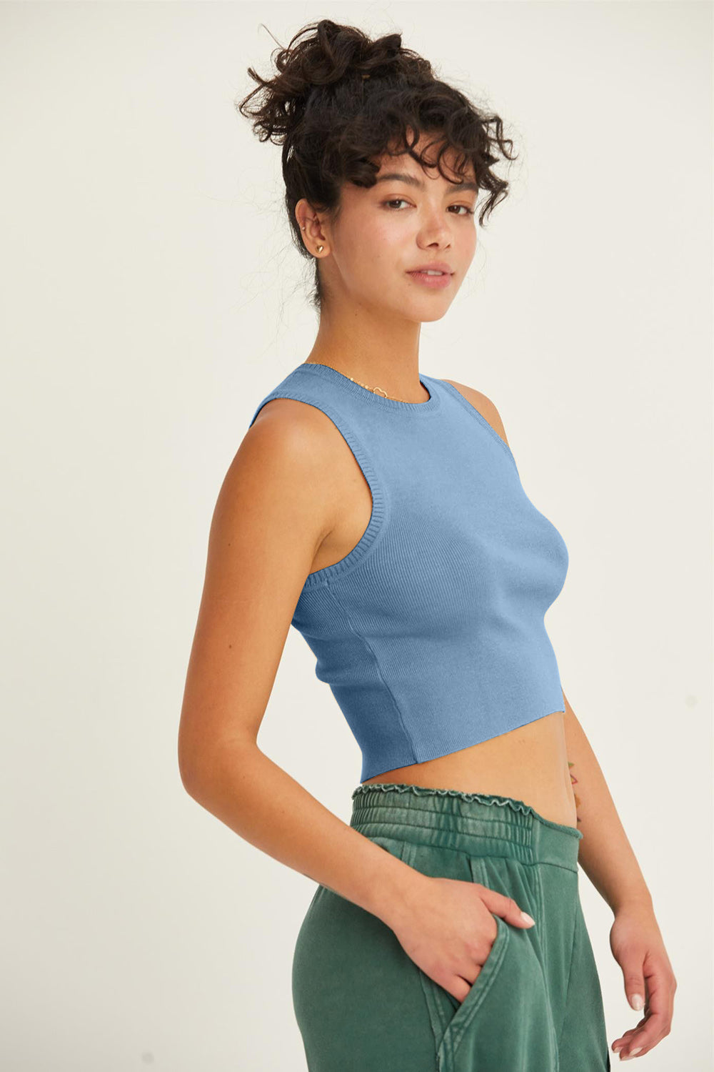 HYFVE Ribbed Knit Cropped Tank - Charming Charlie