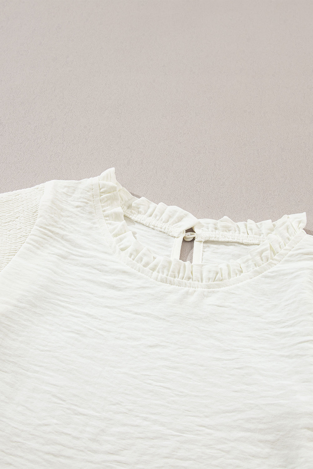 Frill Mock Neck Ruffled Balloon Sleeve Blouse - Charming Charlie
