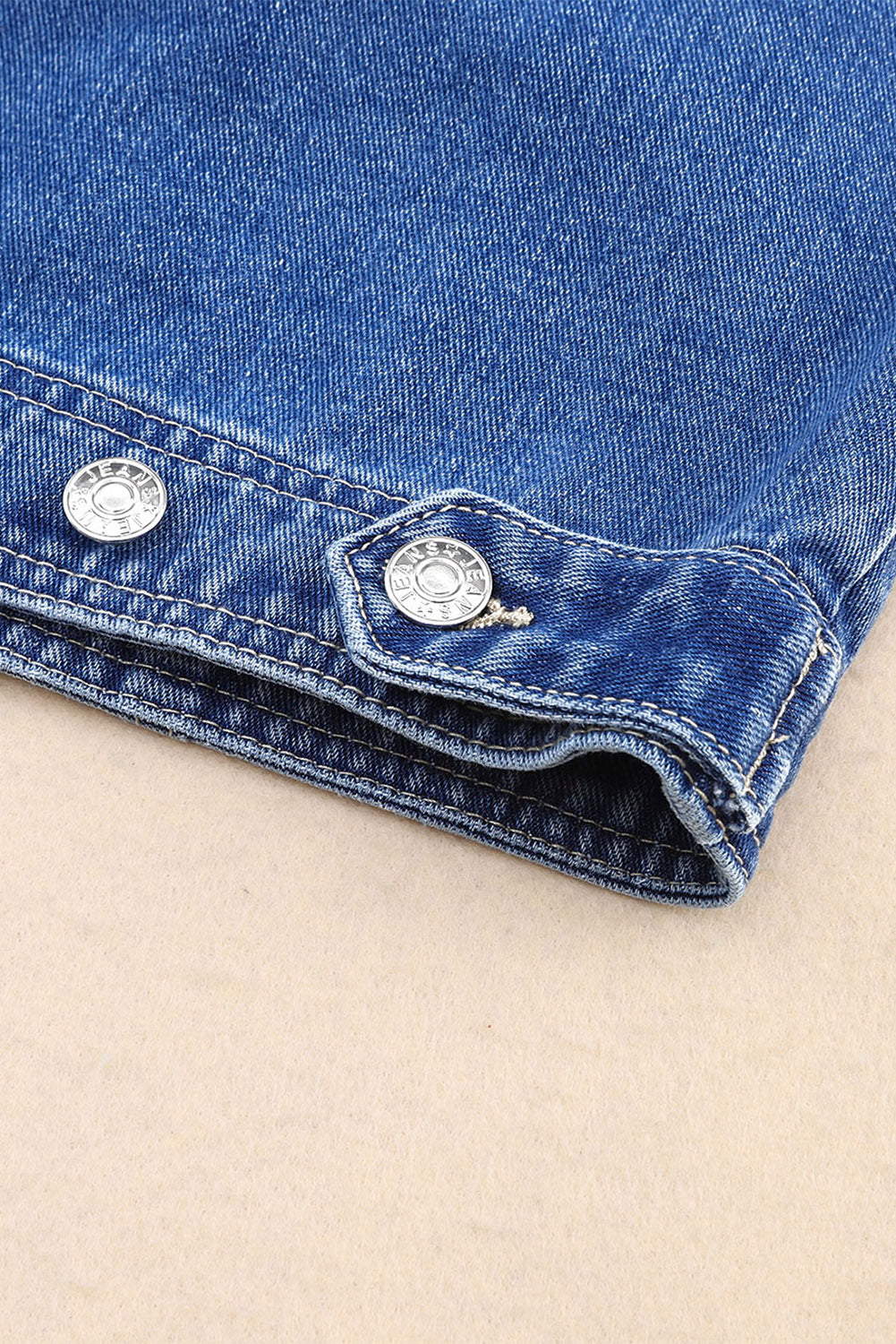 Collared Neck Button Up Denim Jacket - Charming Charlie