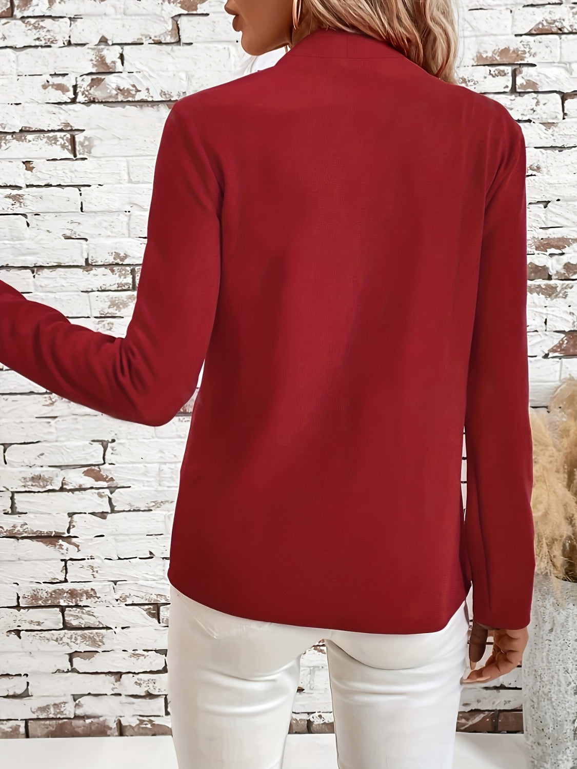 Solid Color Open Front Long Sleeve Cardigan - Charming Charlie