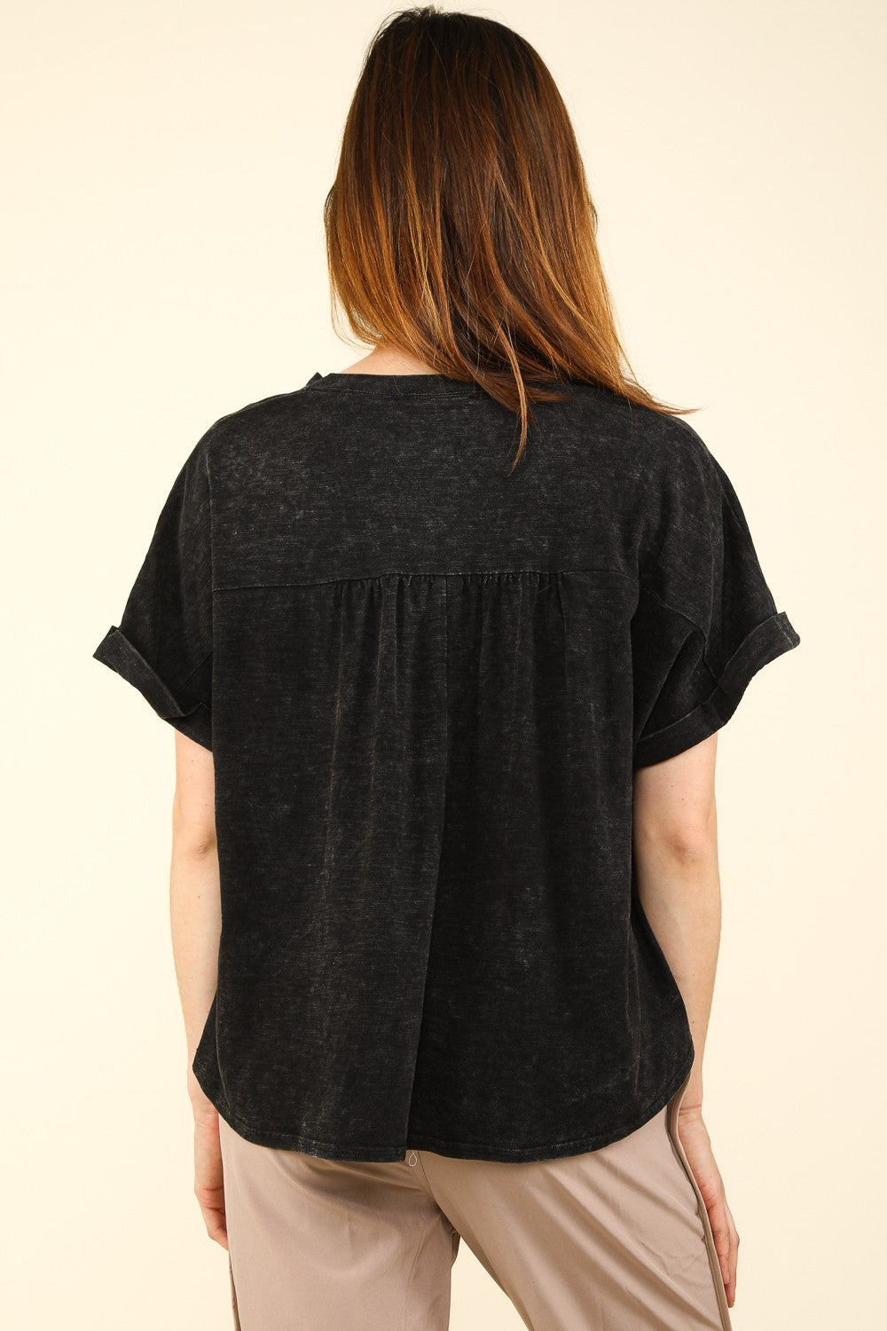 VERY J Nochted Short Sleeve Washed T-Shirt - Charming Charlie