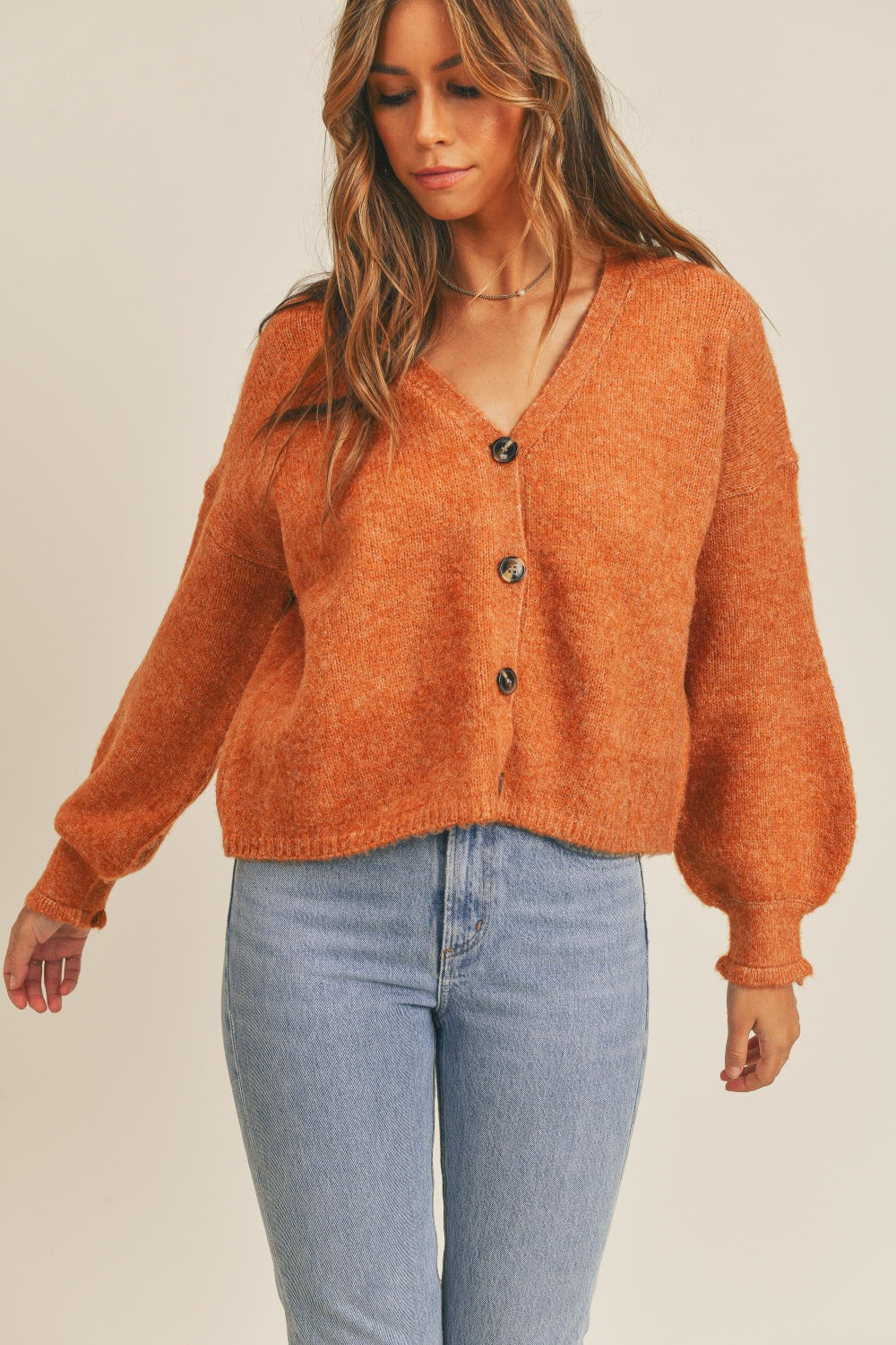 MABLE Long Sleeve Button Down Sweater Cardigan - Charming Charlie