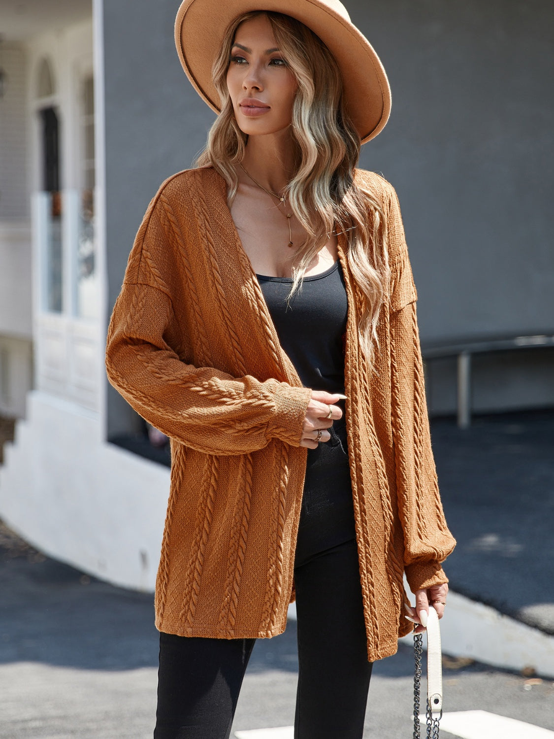 Open Front Long Sleeve Cardigan - Charming Charlie