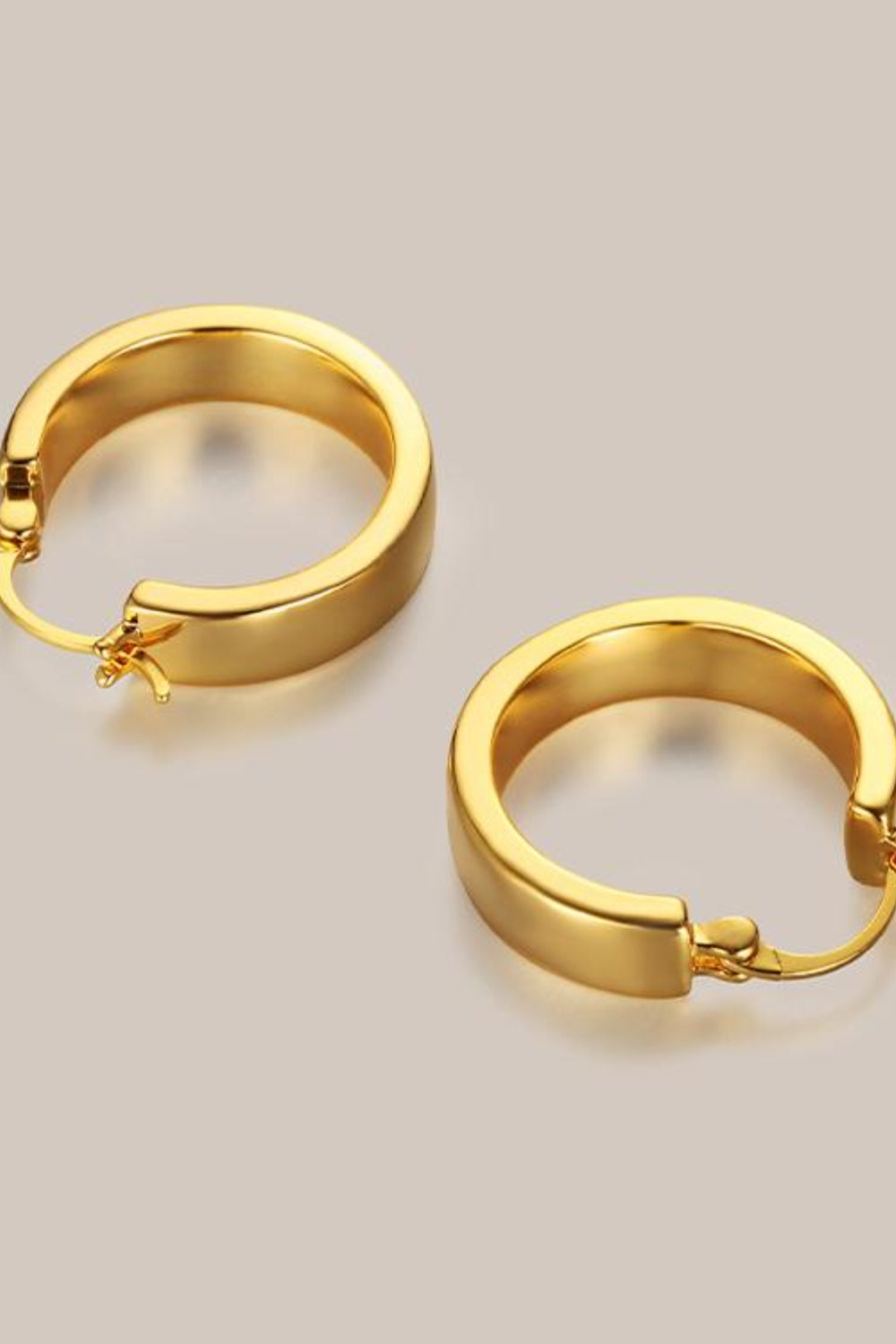 Gold-Plated Brass Huggie Earrings - Charming Charlie