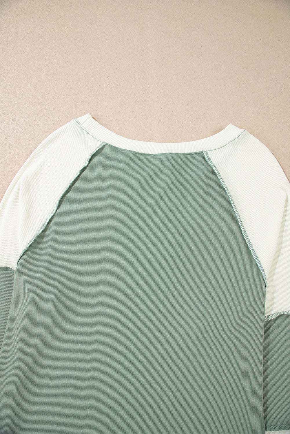 Color Block Round Neck Raglan Sleeve Top - Charming Charlie