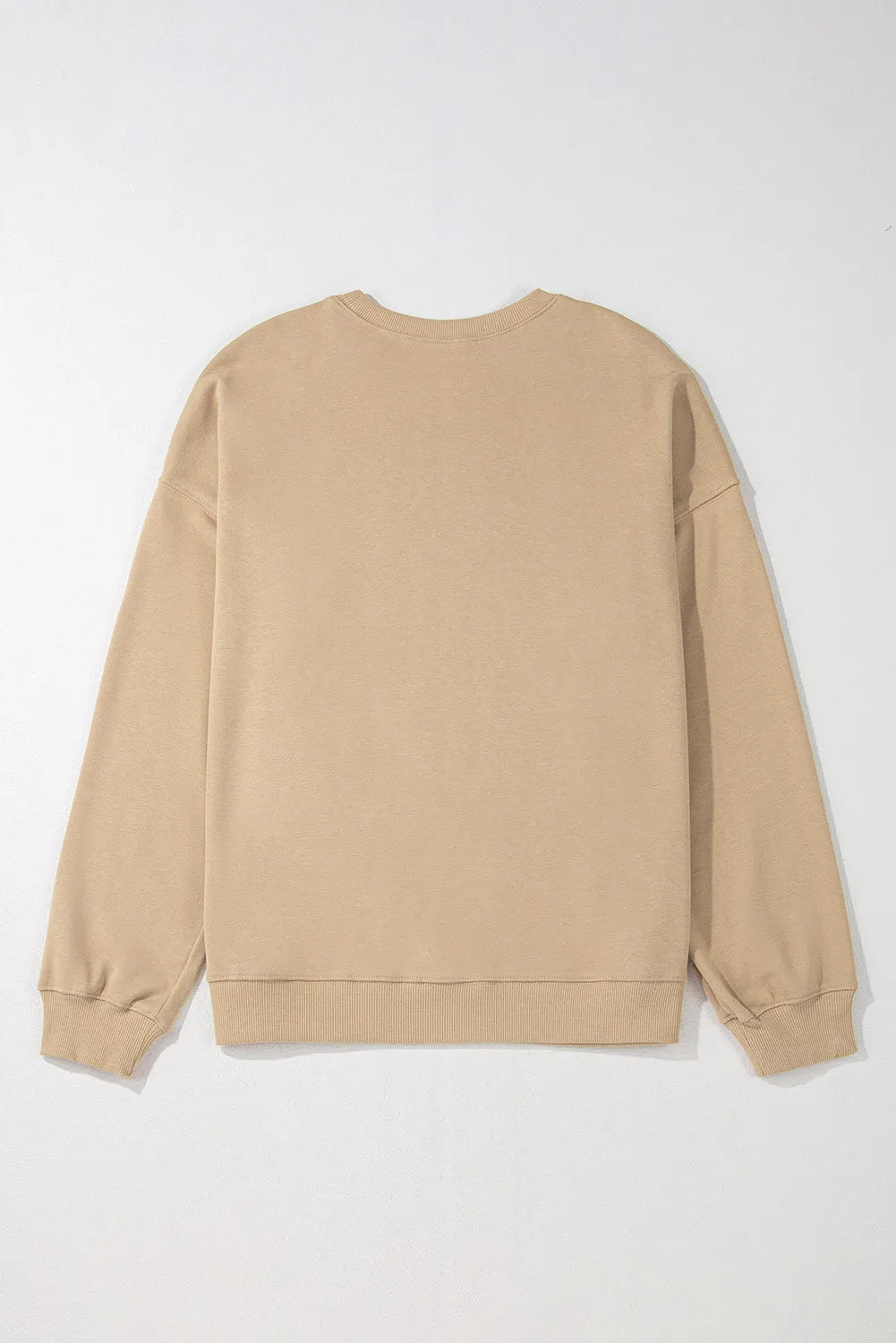 Plus Size Round Neck Long Sleeve Sweatshirt - Charming Charlie