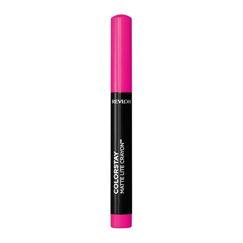 REVLON ColorStay Matte Lite Crayon Lipstick with Built-in Sharpener, Longlasting Non-Drying Matte Formula, Transfer-Proof Lipcolor - Charming Charlie
