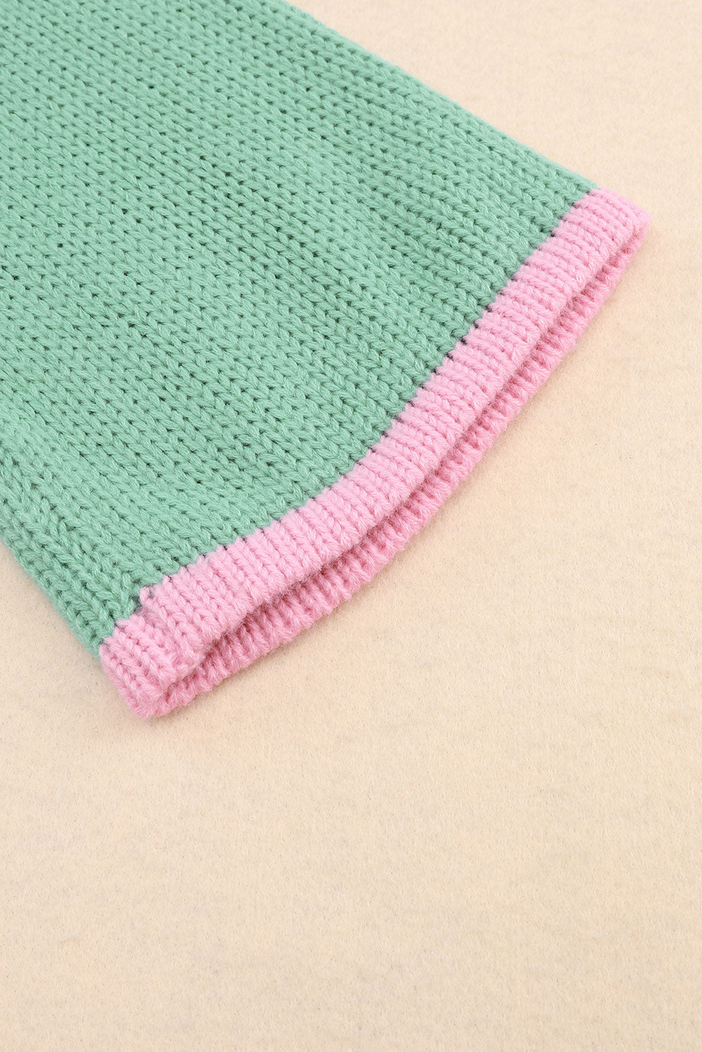 Color Block Round Neck Drop Shoulder Sweater - Charming Charlie