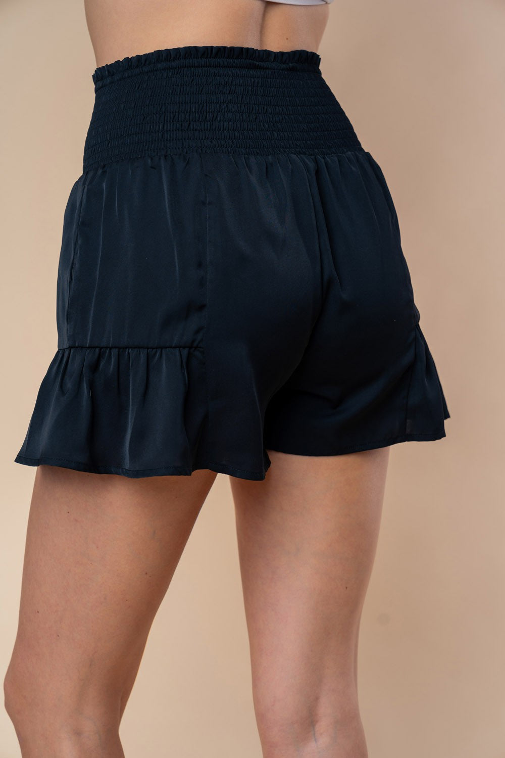 White Birch Full Size High Waisted Smocked Shorts - Charming Charlie