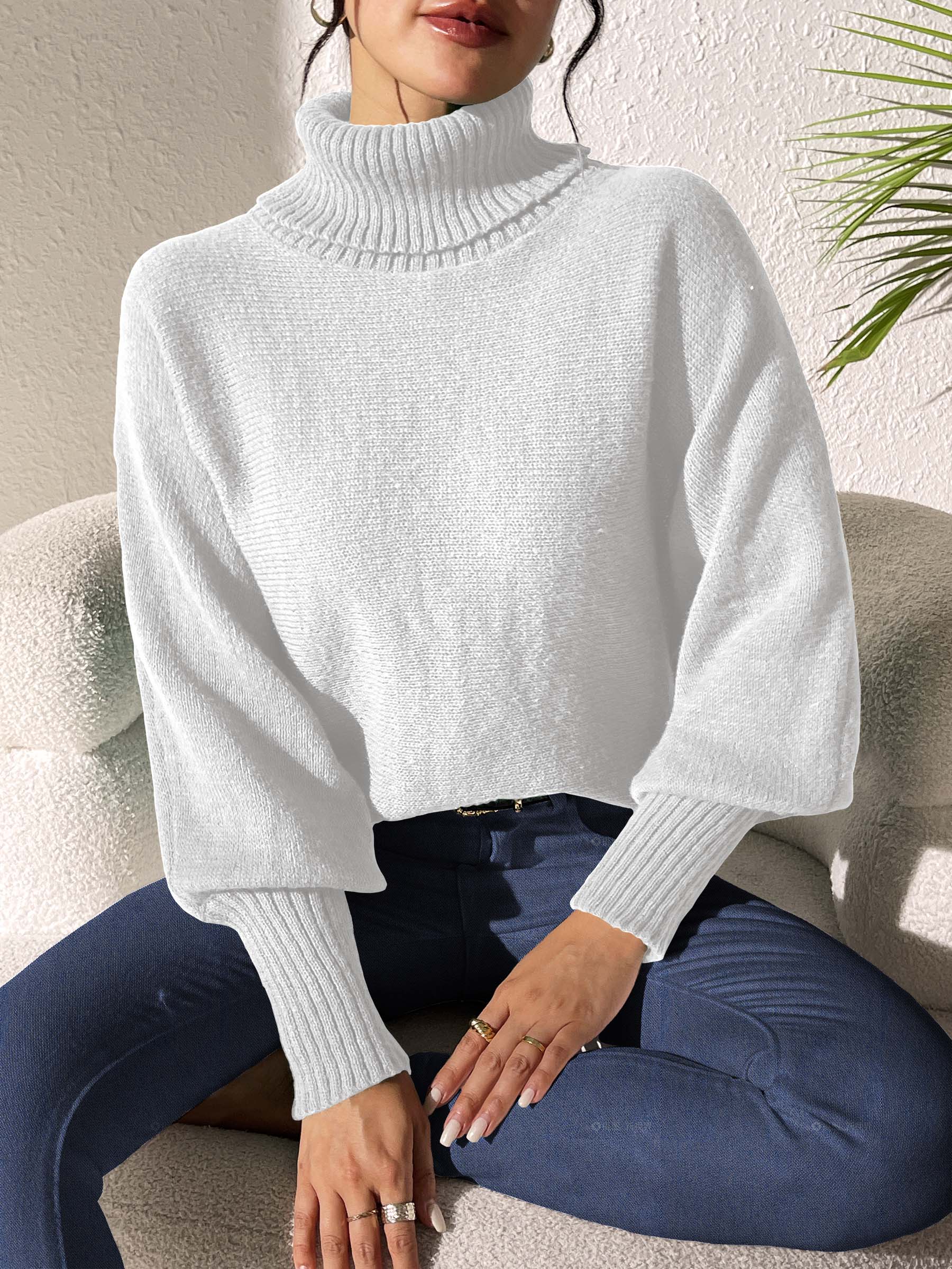 Turtleneck Long Sleeve Sweater - Charming Charlie