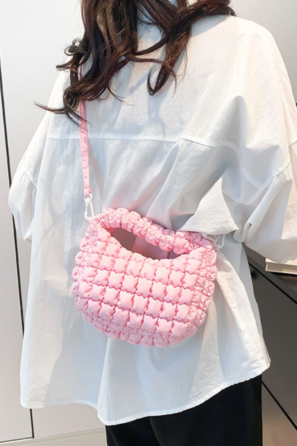 Quilted Puffy Removable Strap Crossbody Bag - Charming Charlie