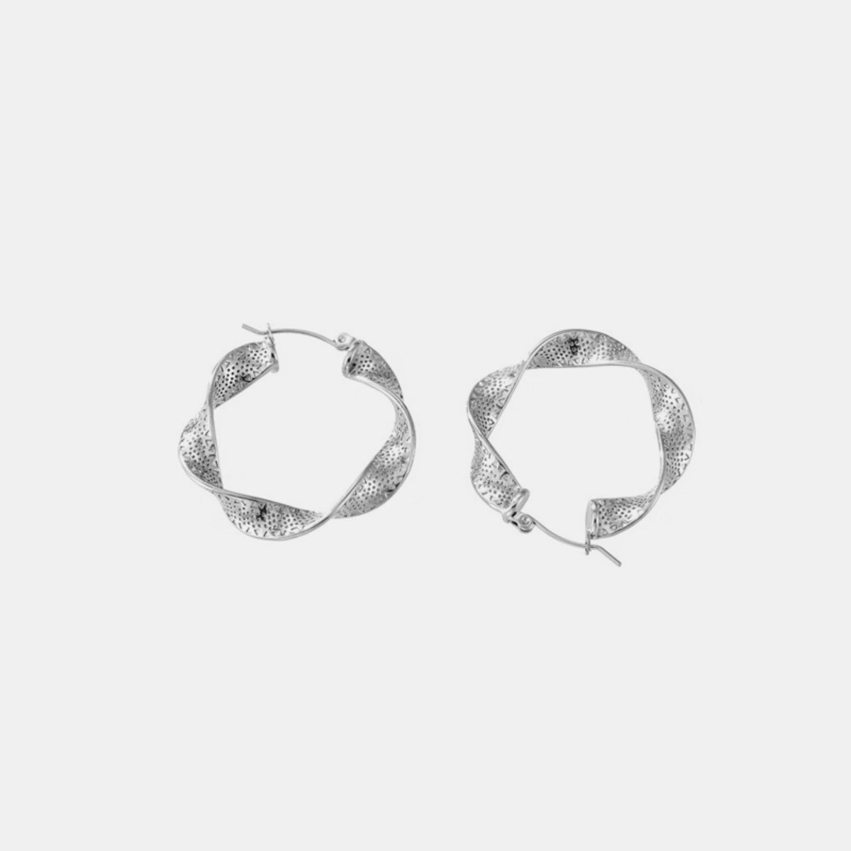 Titanium Steel Twisted Earrings - Charming Charlie