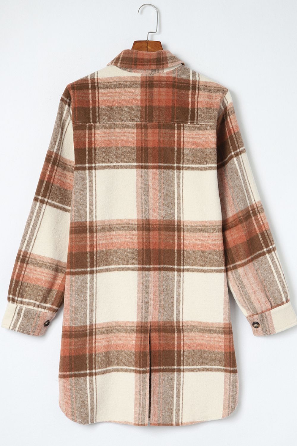 Pocketed Plaid Collared Neck Shacket - Charming Charlie