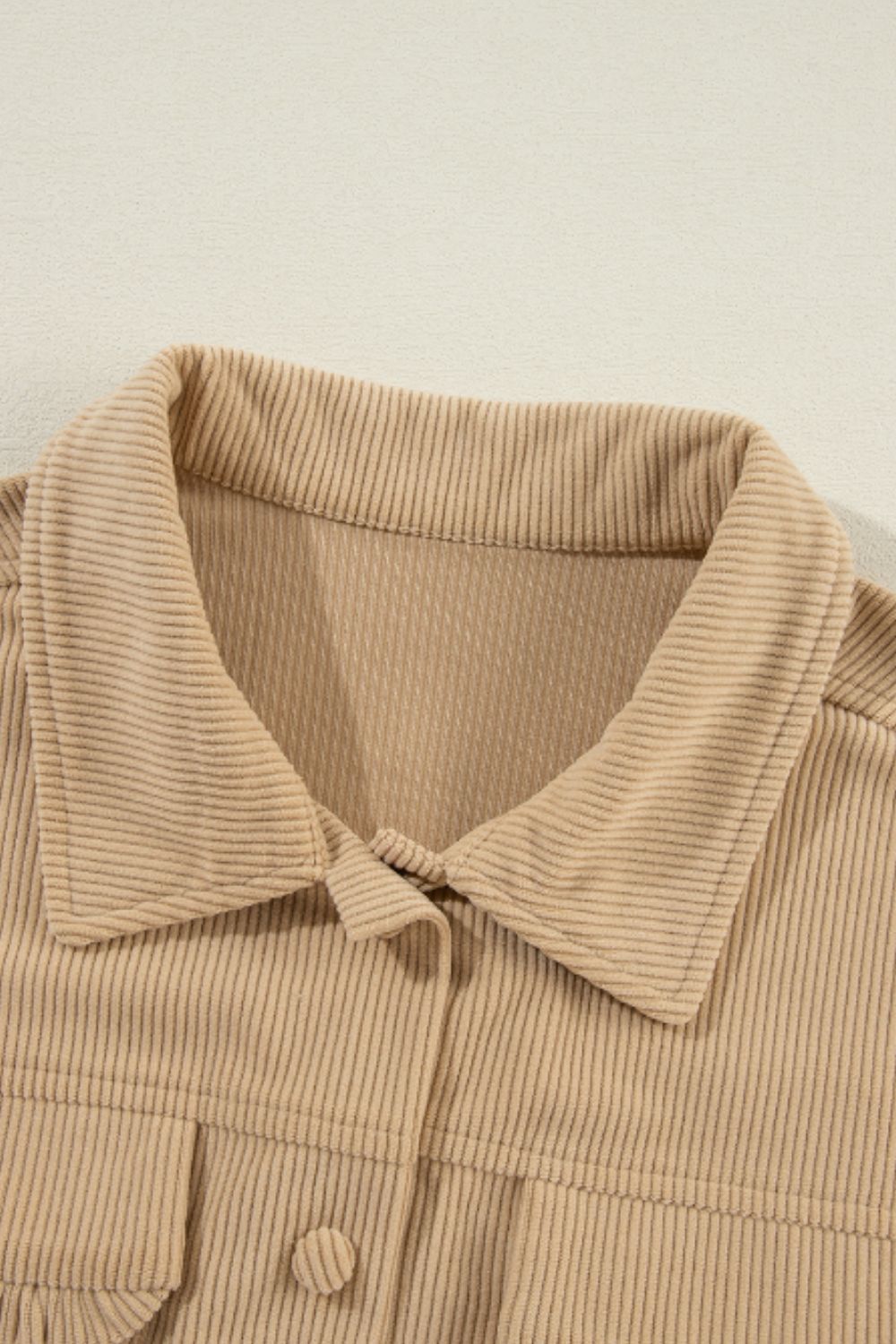 Frill Button Up Long Sleeve Shacket - Charming Charlie