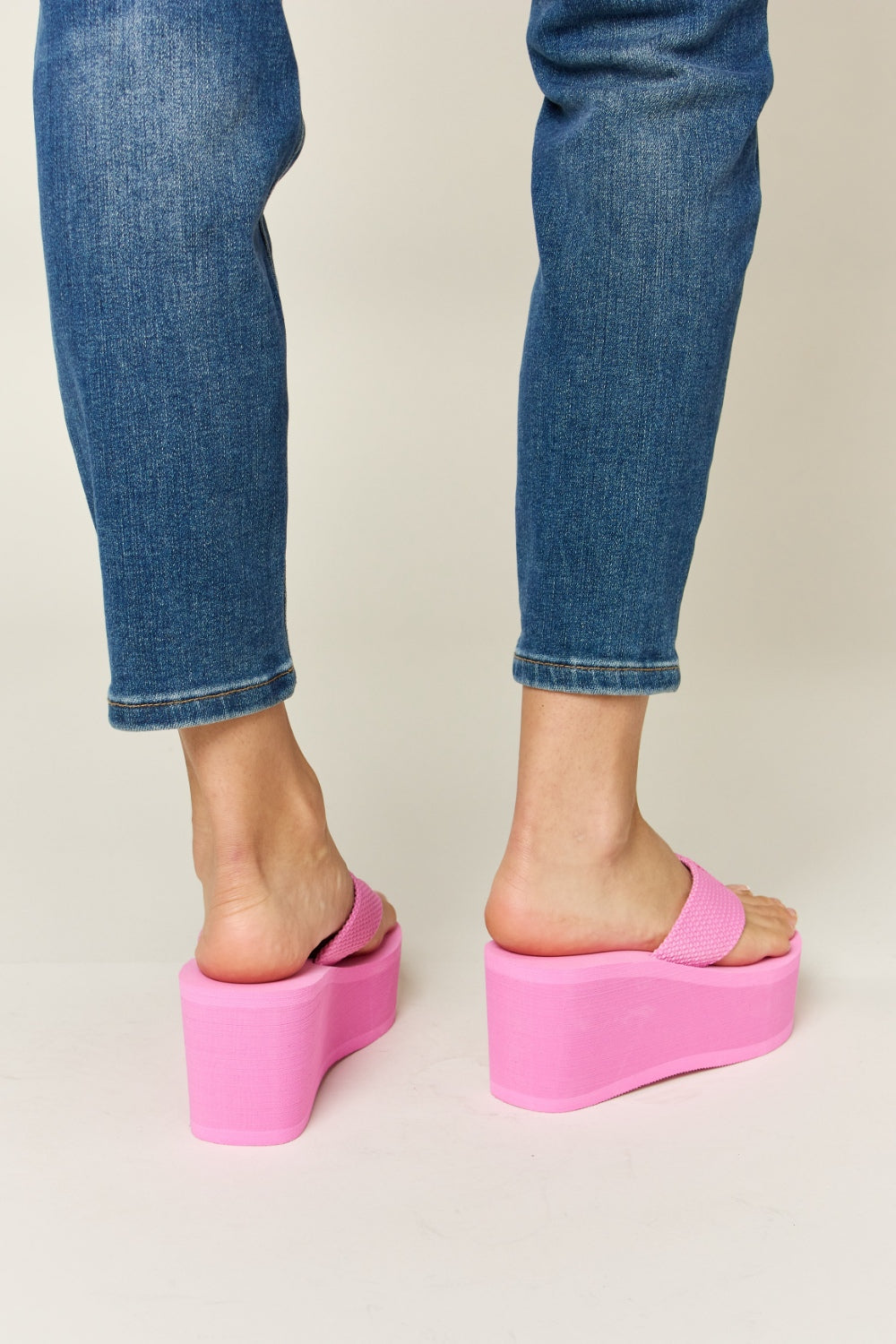 WILD DIVA Open Toe Platform Wedge Sandals - Charming Charlie