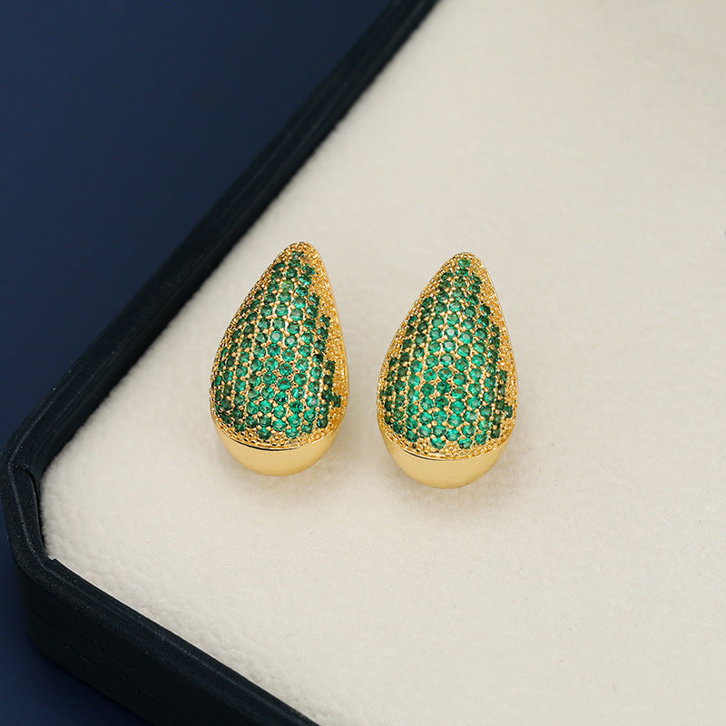 18K Gold-Plated Zircon Teardrop Earring - Charming Charlie