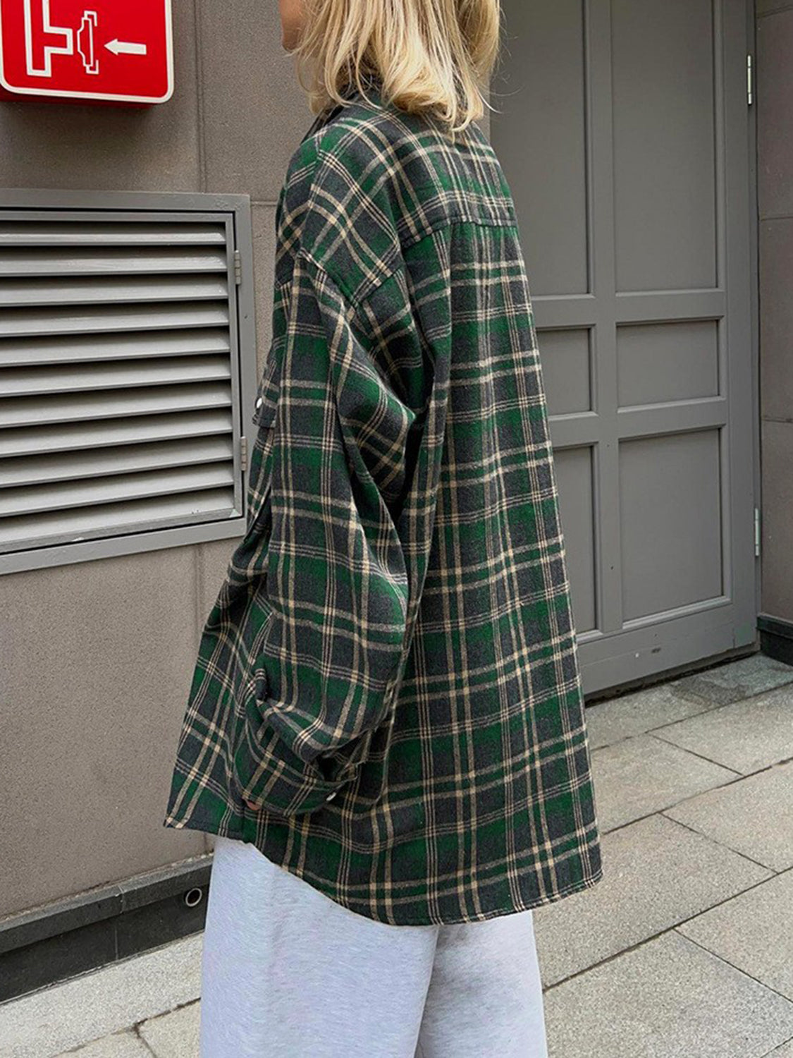 Pocketed Plaid Button Up Shacket - Charming Charlie