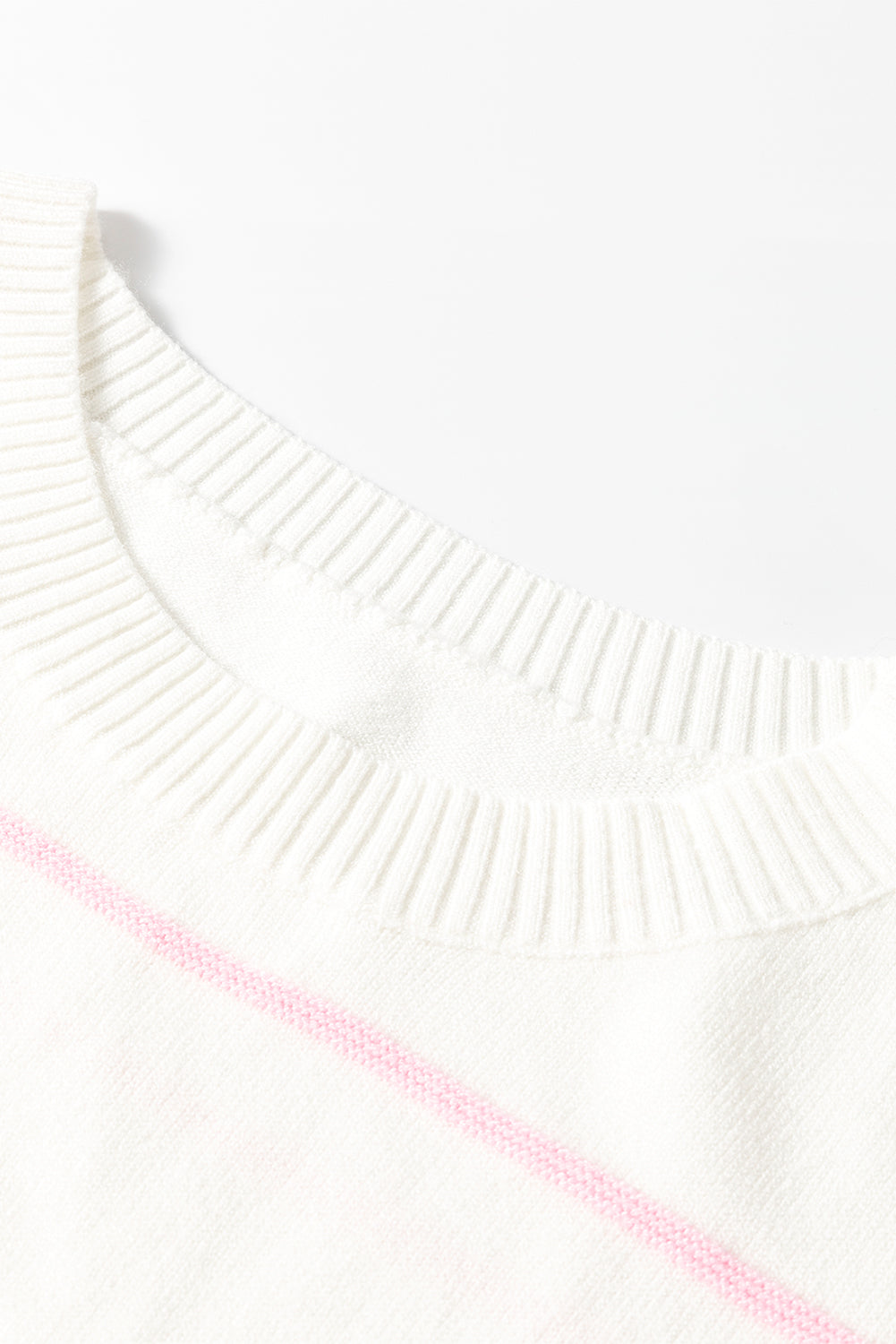 Striped Half Sleeve Drop Shoulder Sweater - Charming Charlie