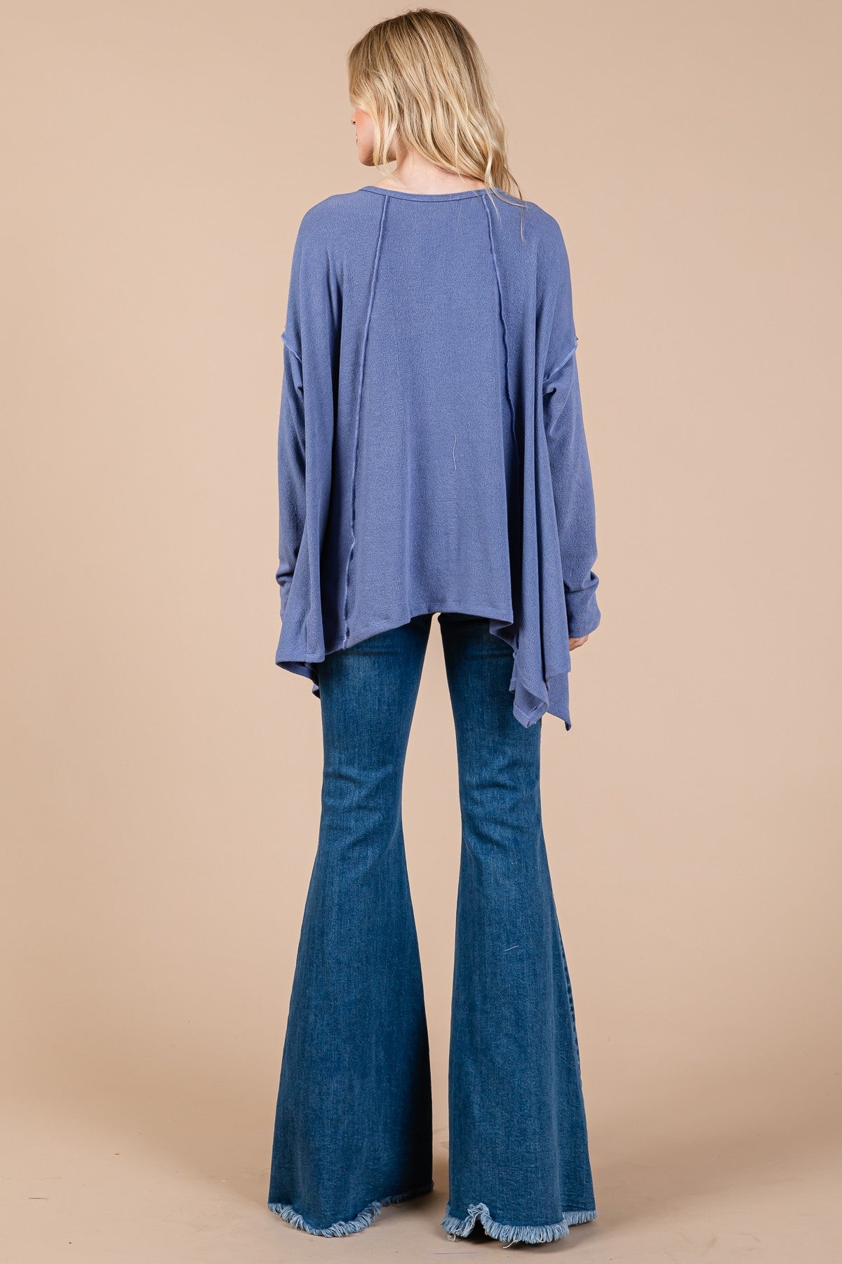 Ces Femme Asymmetrical Long Sleeve top - Charming Charlie