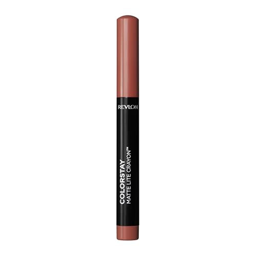 REVLON ColorStay Matte Lite Crayon Lipstick with Built-in Sharpener, Longlasting Non-Drying Matte Formula, Transfer-Proof Lipcolor - Charming Charlie