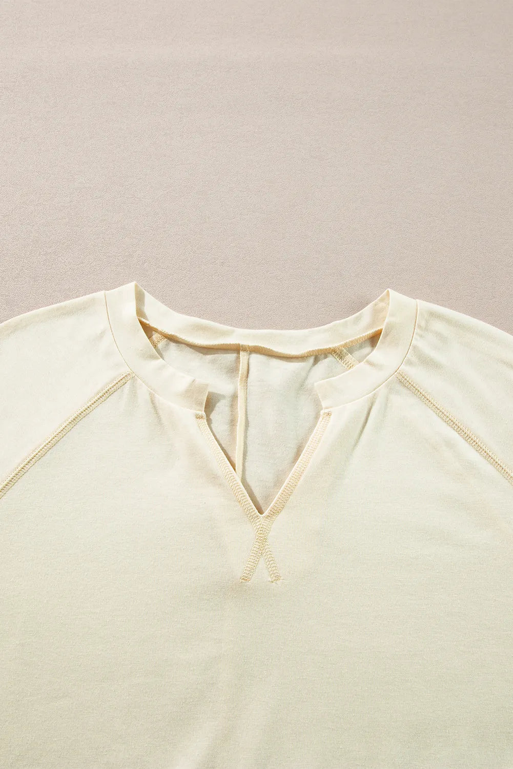 Slit Notched Long Sleeve Blouse - Charming Charlie