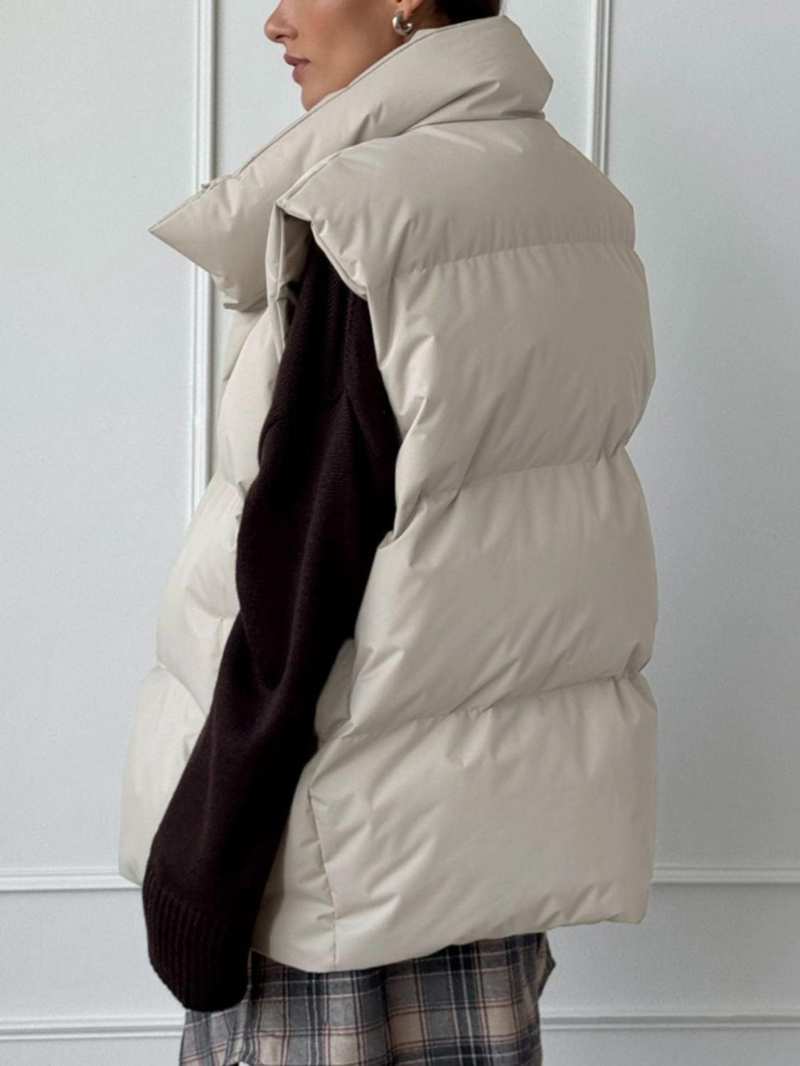 Zip Up Turtleneck Vest Coat - Charming Charlie