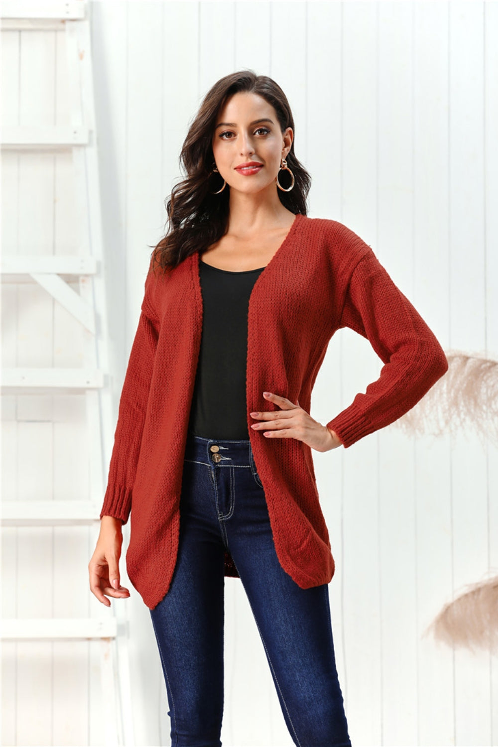 Open Front Long Sleeve Cardigan - Charming Charlie