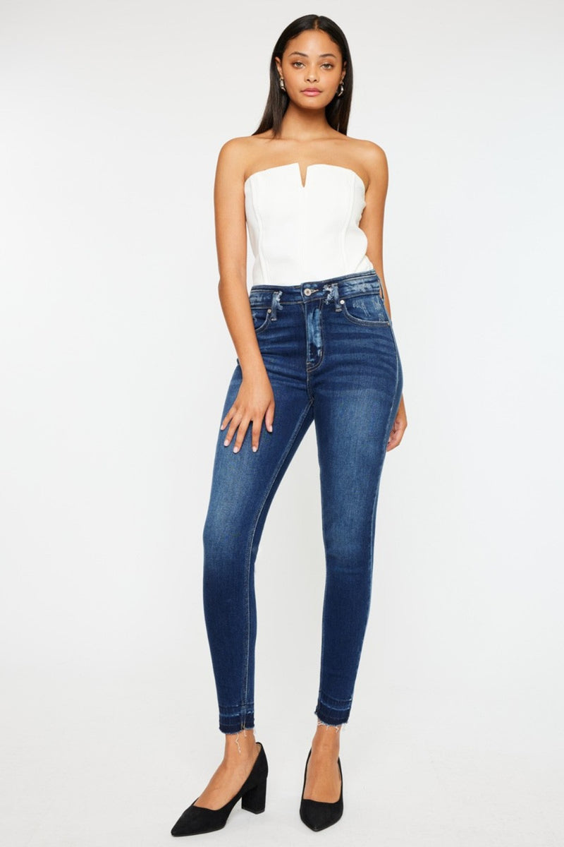 Kancan Full Size Cat's Whiskers High Waist Jeans main image 1