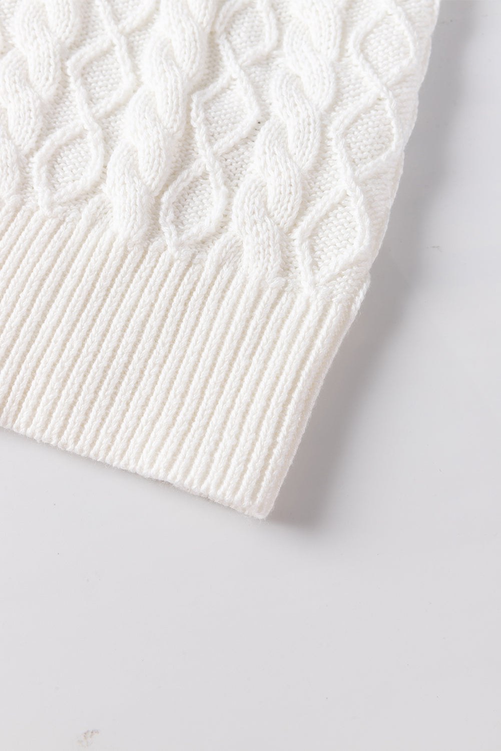 Cable-Knit Turtleneck Cap Sleeve Sweater - Charming Charlie