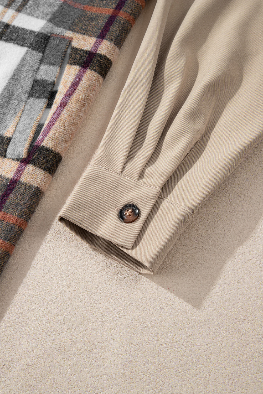 Pocketed Plaid Long Sleeve Mini Shirt Dress - Charming Charlie