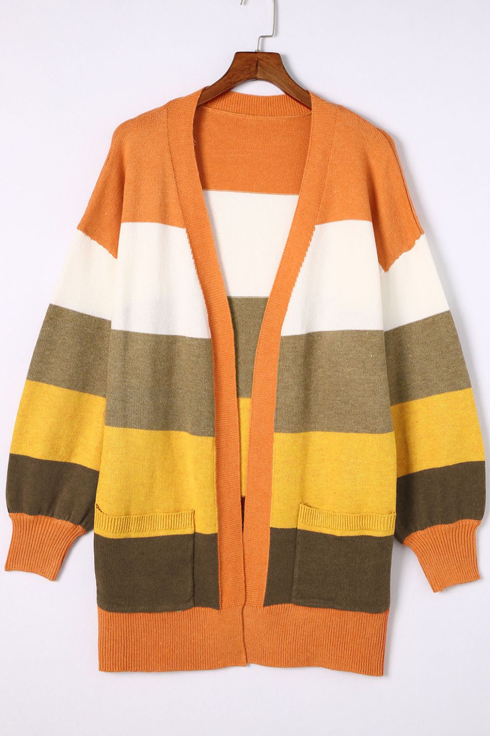 Open Front Color Block Cardigan - Charming Charlie