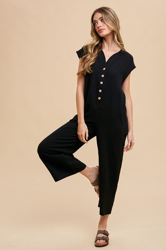 Annie Wear Button Detail Stretch Denim Wrap Mini Skort main image 1