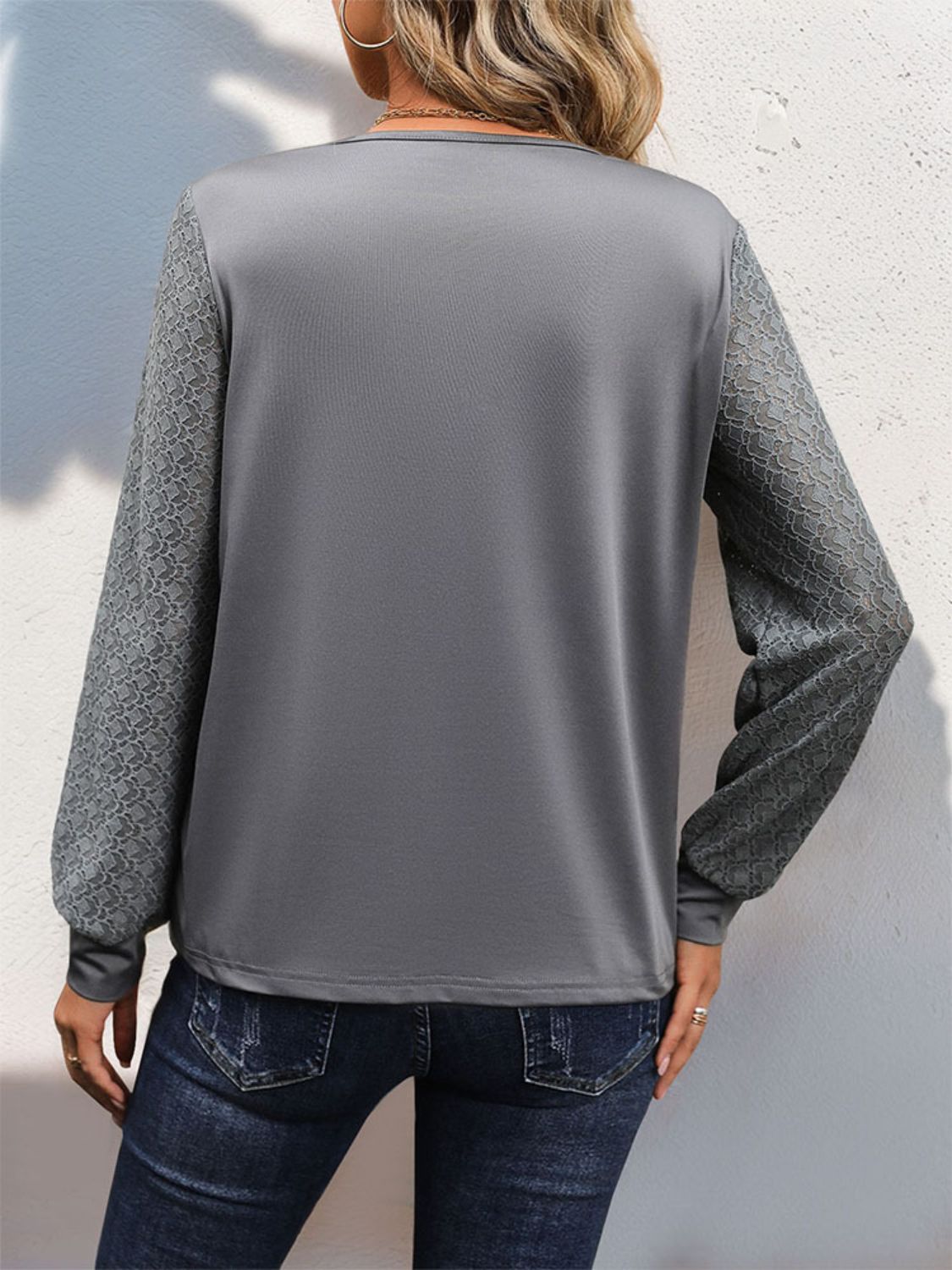V-Neck Long Sleeve Top - Charming Charlie