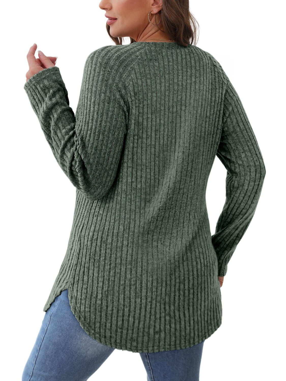 Round Neck Raglan Sleeve T-Shirt - Charming Charlie